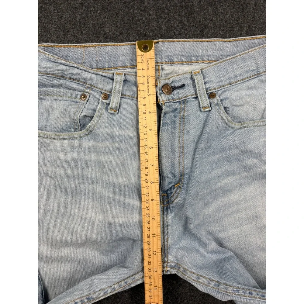 Levis 505 Regular Fit Straight Leg Light Wash Denim Jeans Mens 32x32 (Fit 30x30)